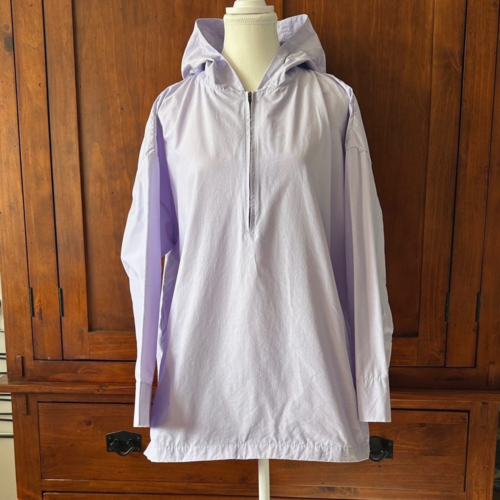 Eileen Fisher Light Purple Hooded Pullover Jacket